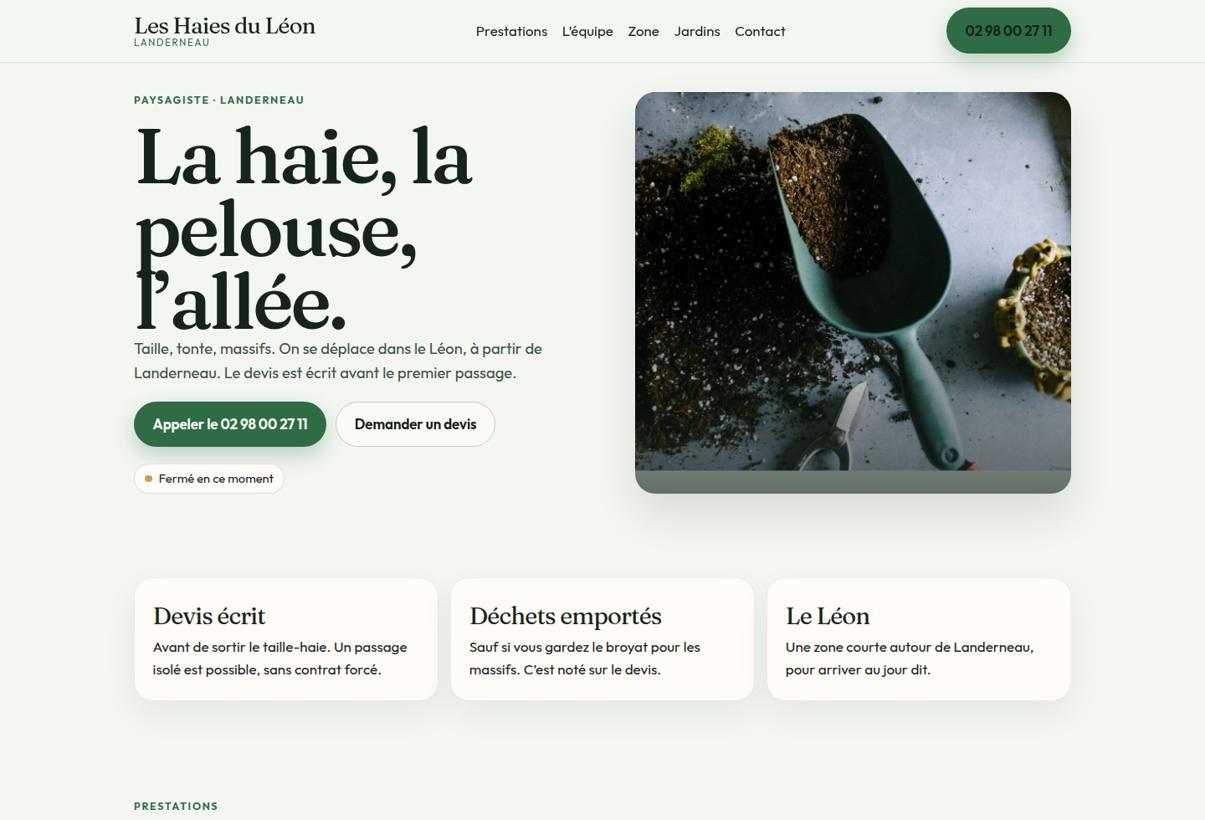 Aperçu du site Les Haies du Léon